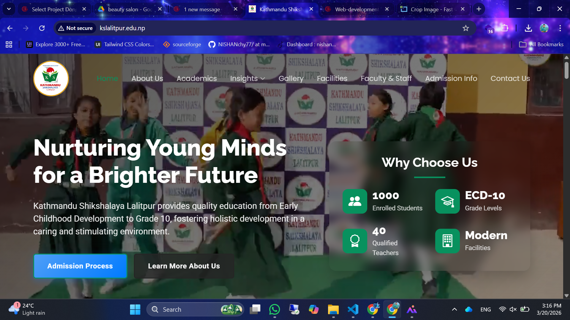 Kathmandu Shikshalaya Website